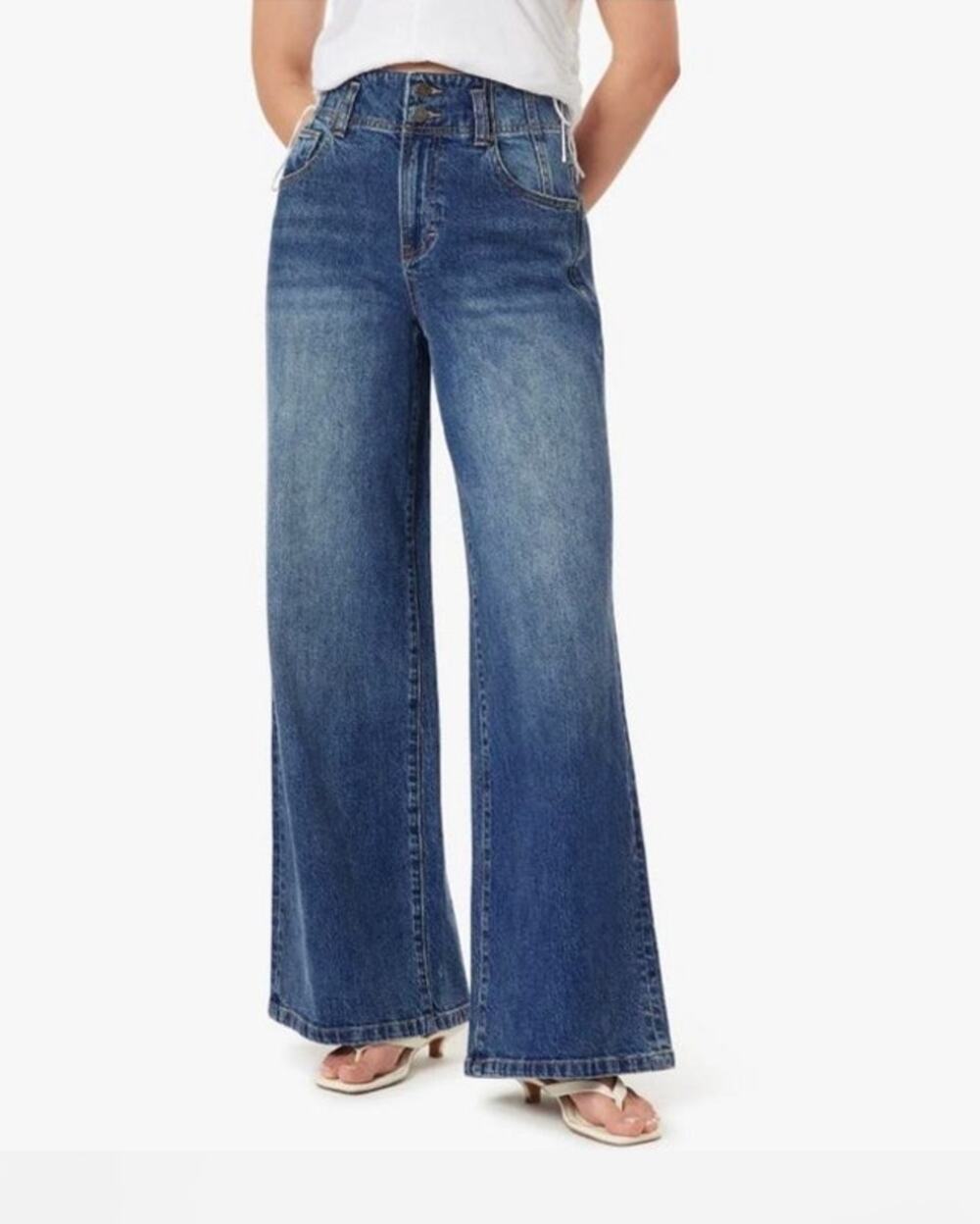 Habitual EastonHigh-Rise Wide-Leg Jeans Womens Size 12
